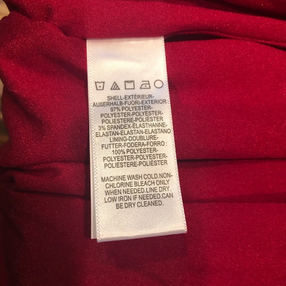 DRESS THE POPULATION Sandra Garnet Red Trumpet Gown party dress NEW - Picture 12 of 12